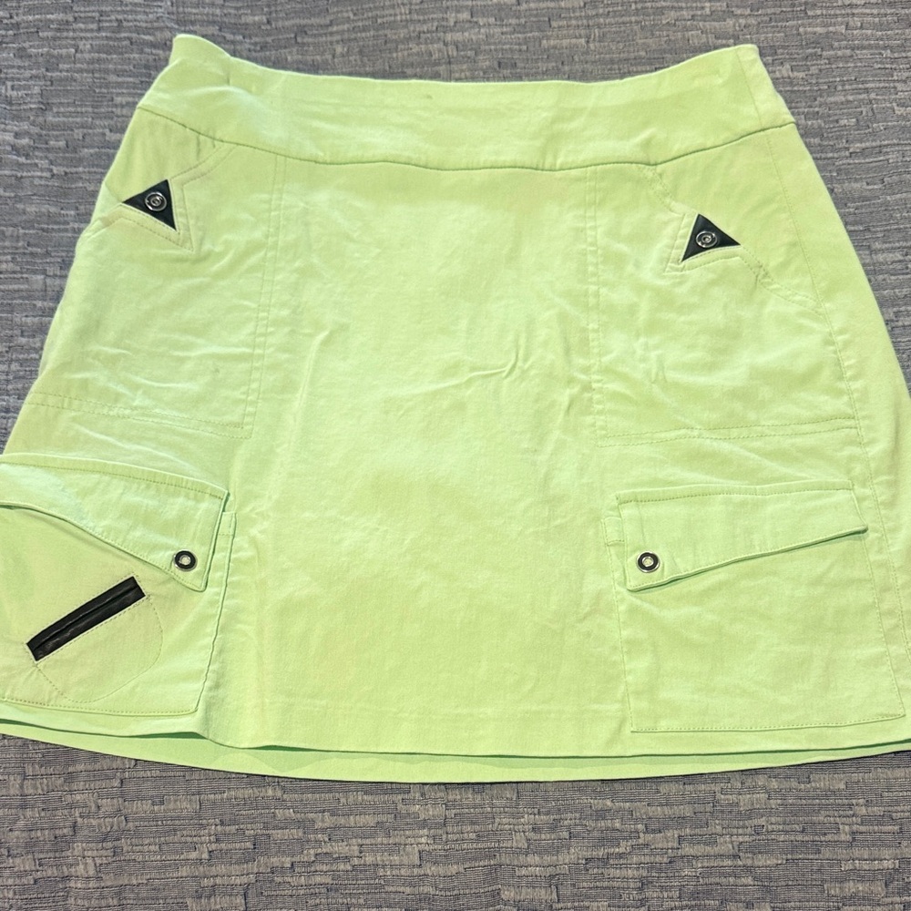 Women's Lime Green Golf Skort